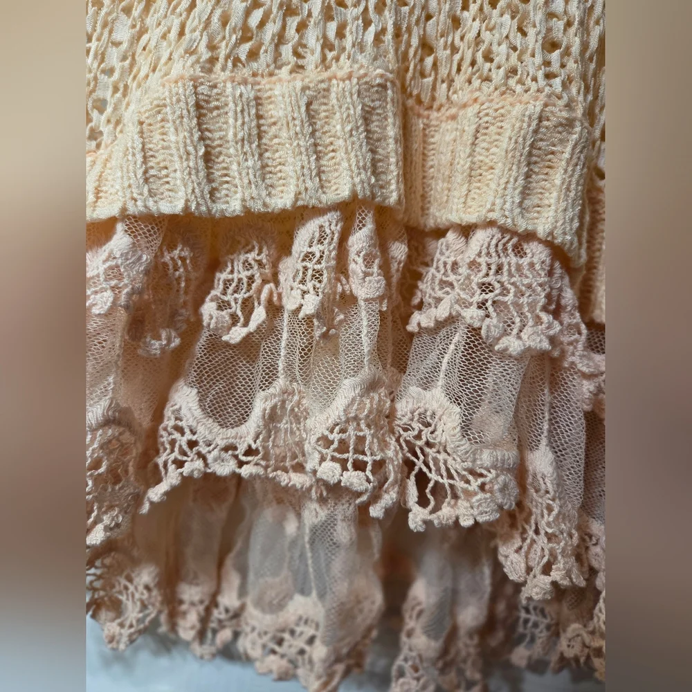 New Entro Cream Knit Sweater Top - Picture 2 of 4